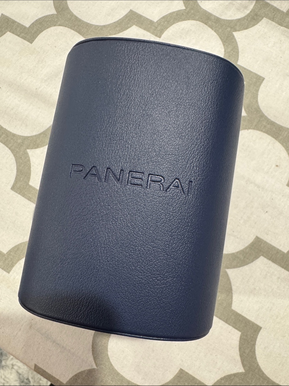 Panerai Navy Blue Leather Watch Travel Case